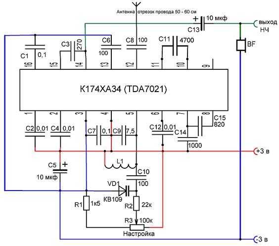 К174ха34 схема приемника