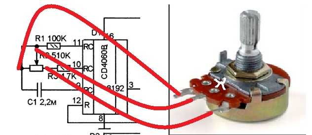 Схема подключения переменного резистора для регулировки громкости
