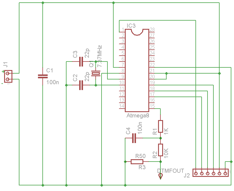 Термостат на atmega8 схема