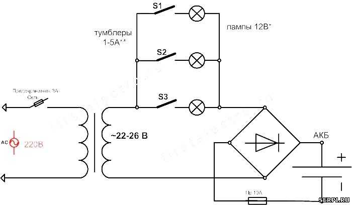 Схема простого выпрямителя на 12 вольт своими руками