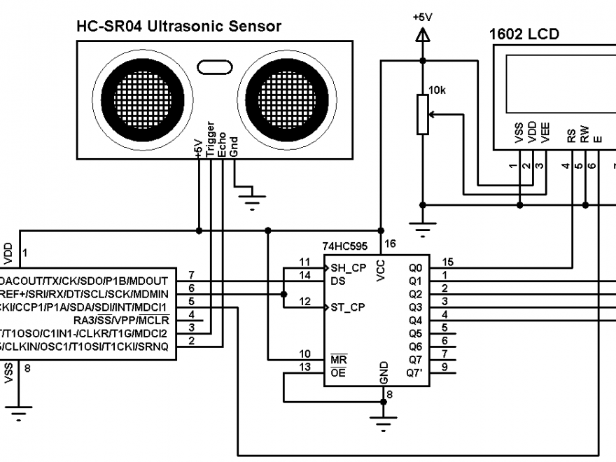 Электрическая схема hc sr04