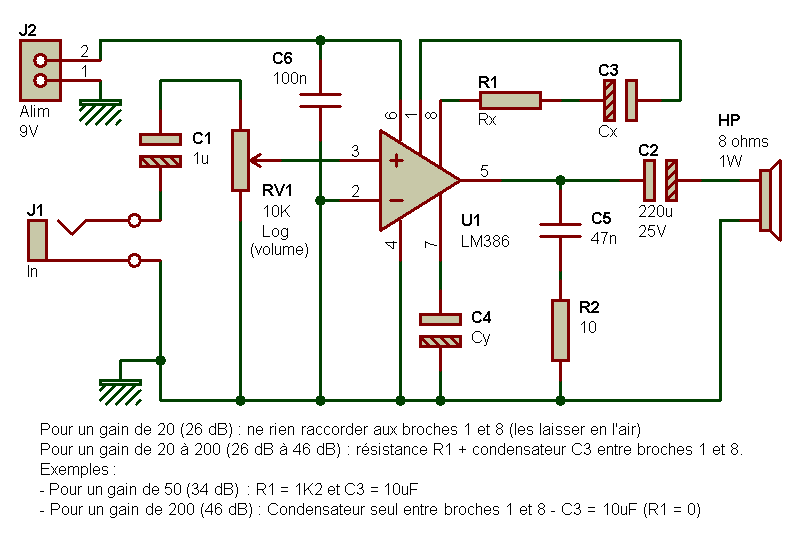 Lm386 схема включения простые устройства