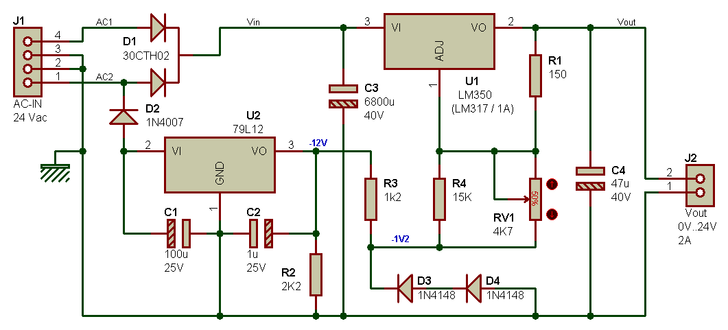 Lm338 схема включения