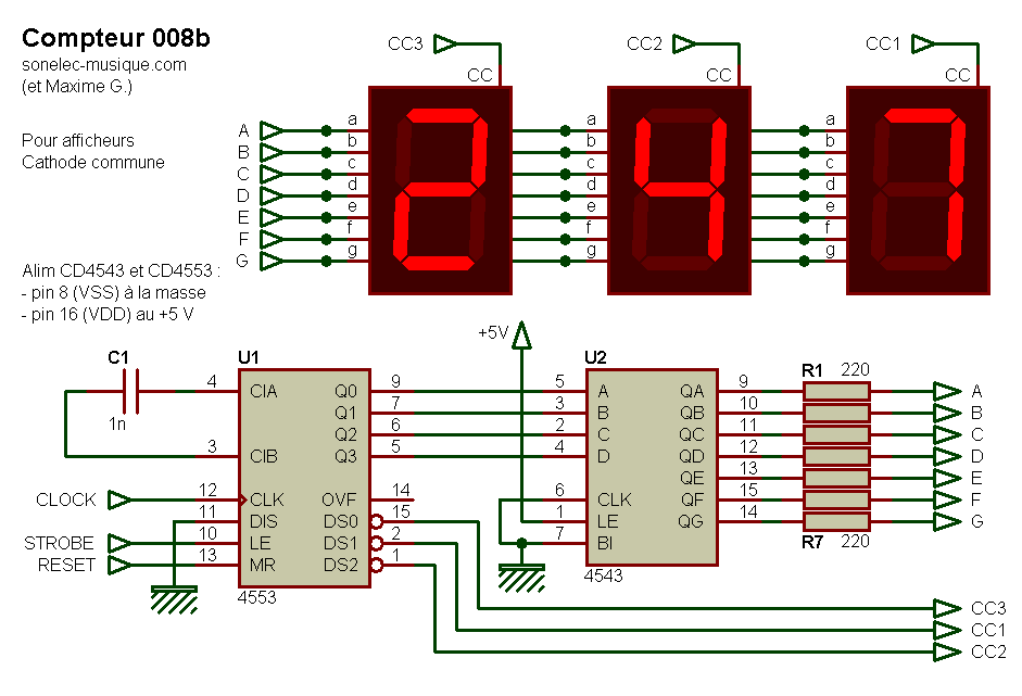 Схемы с семисегментным индикатором