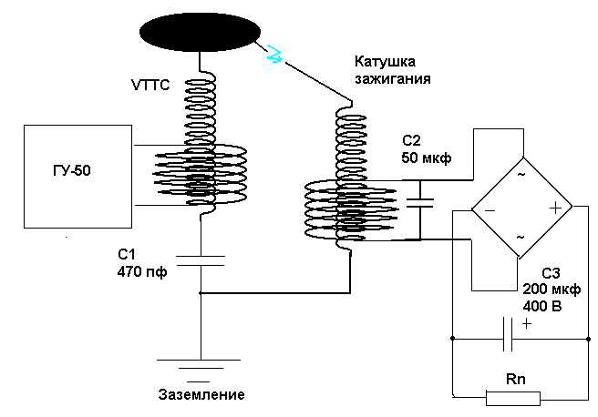 Drsstc катушка тесла схема