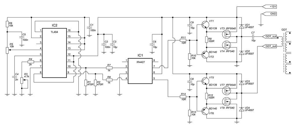 Ir2110 схема включения с tl494