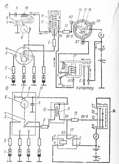 Схема зажигания газ 53 бесконтактная система подключения