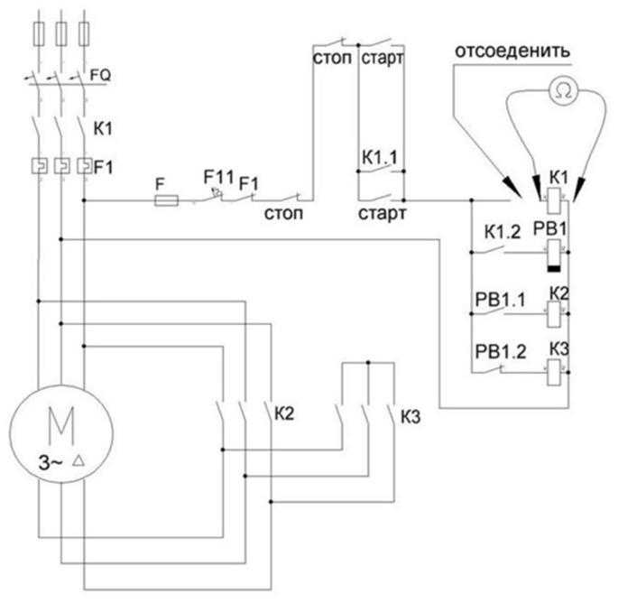 Плавный пуск электродвигателя 380 вольт схема своими руками