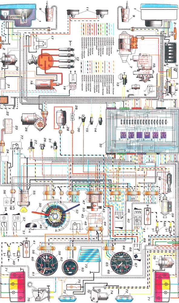 Схема электрическая ваз 21074 карбюратор с описанием