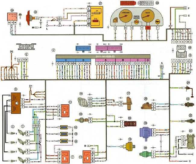 Электронная схема ваз 2114