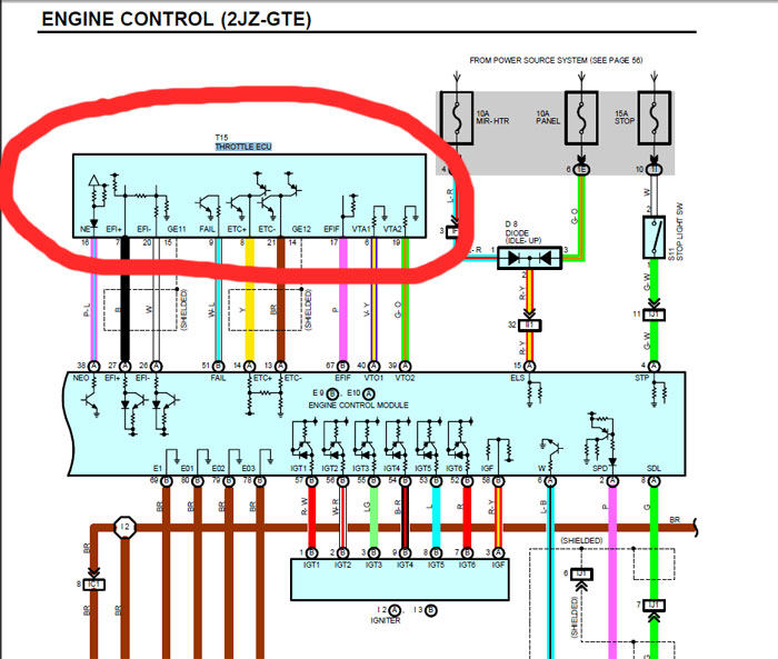 2jz ge схема проводки