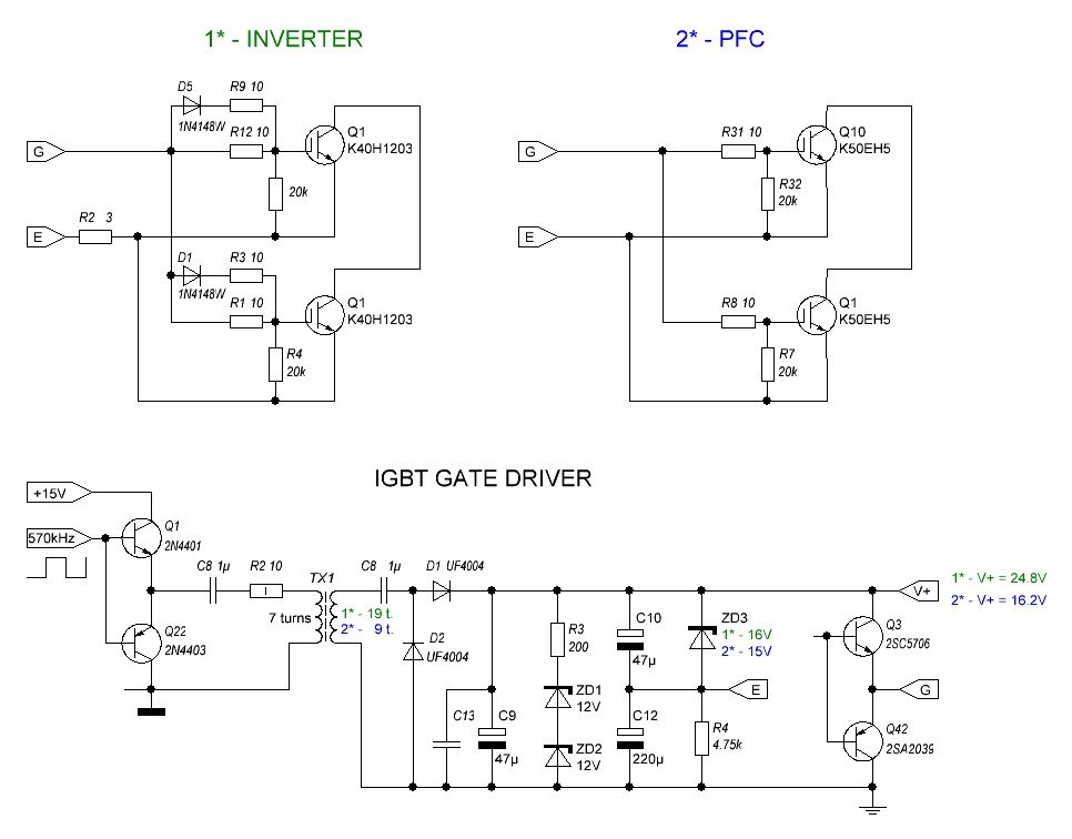 Схема подключения igbt транзистор