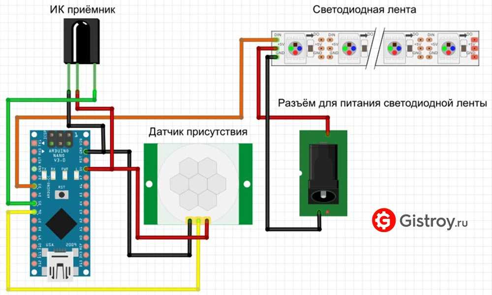 Скетч для светодиода. ИК датчик для RGB светодиода ардуино. Arduino Nano управление RGB лентой. Управление светодиодной лентой Ардуин. Схема ардуино управление светодиодными лентами.