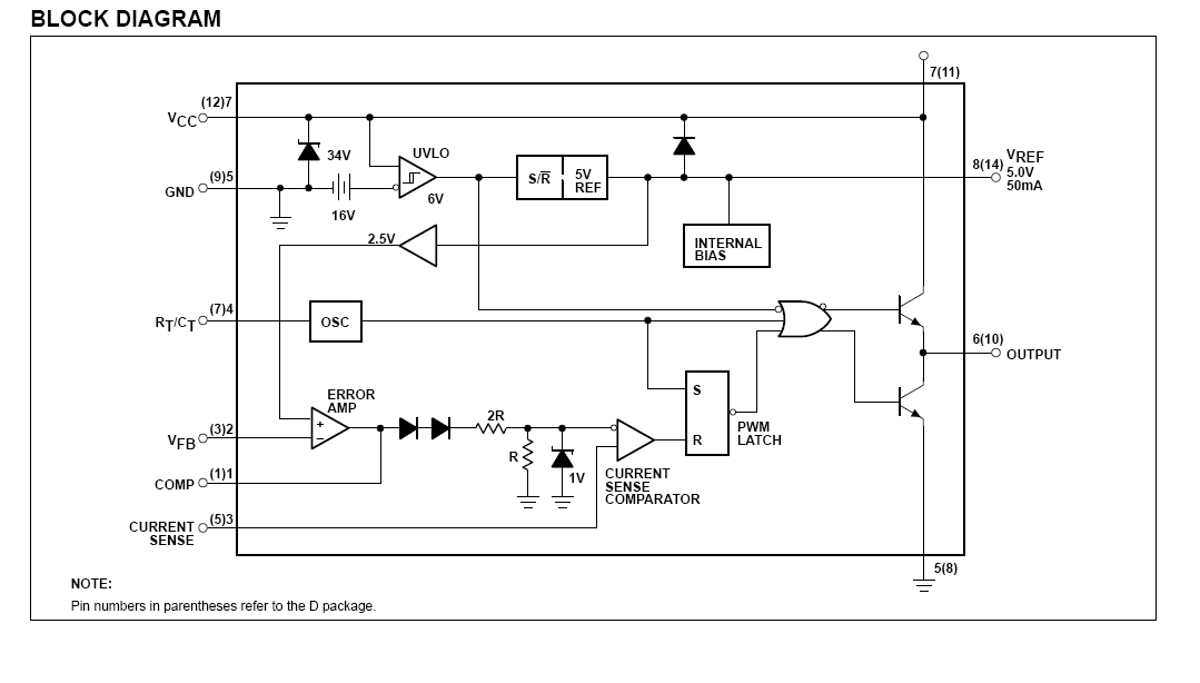 Uc3842 datasheet схема включения