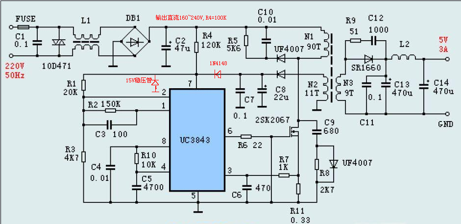 Lm3842 схема включения