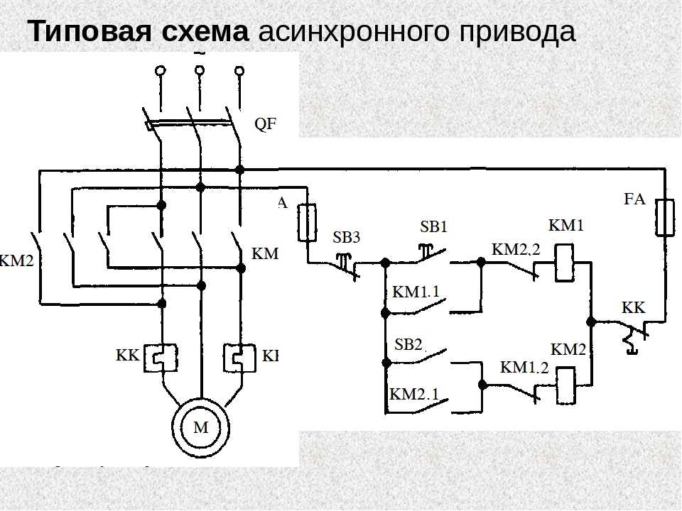 Схема реверса трехфазного двигателя