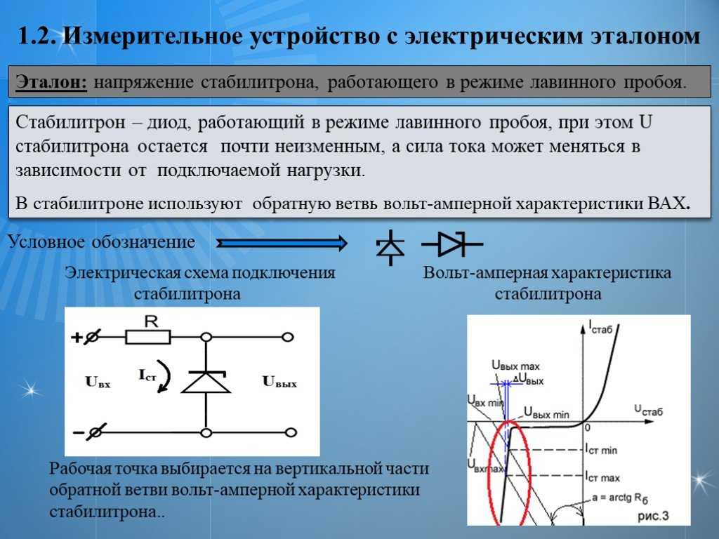 Как включается стабилитрон в схемах