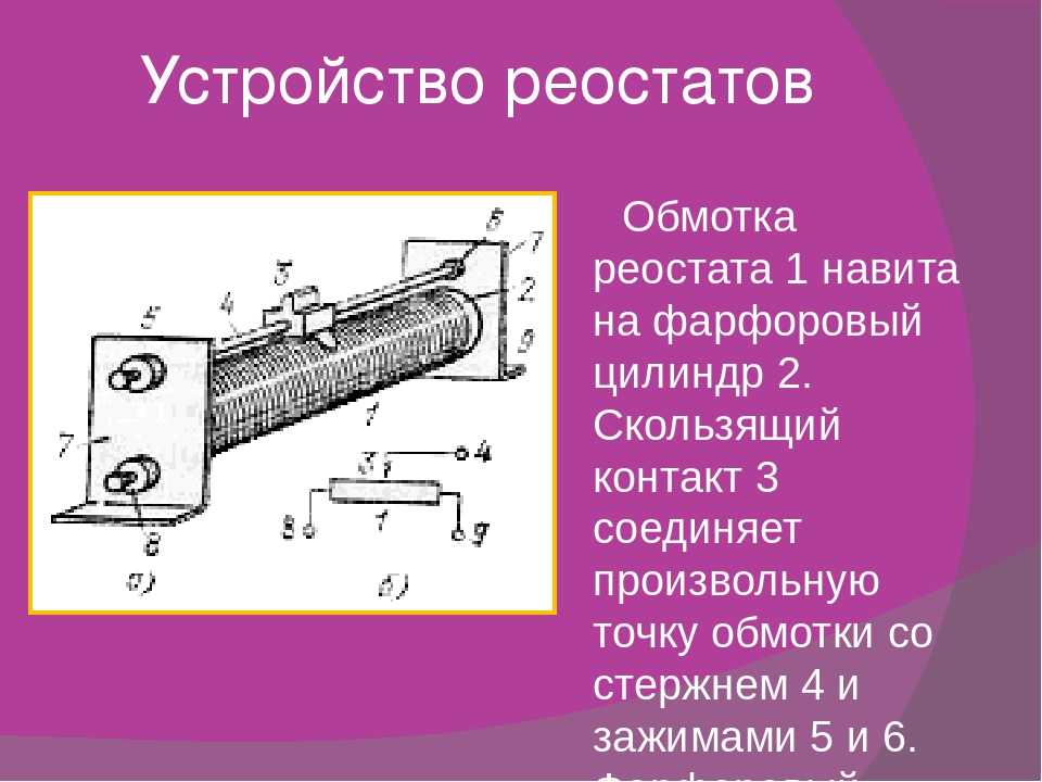 Реостат физика рисунок