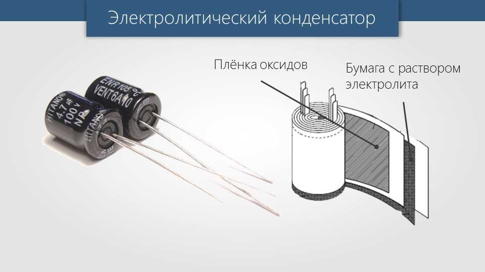 Схема устройства конденсатора