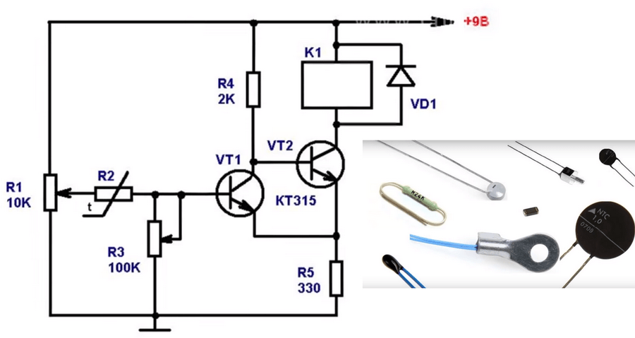 Датчик температуры схема электрическая принципиальная