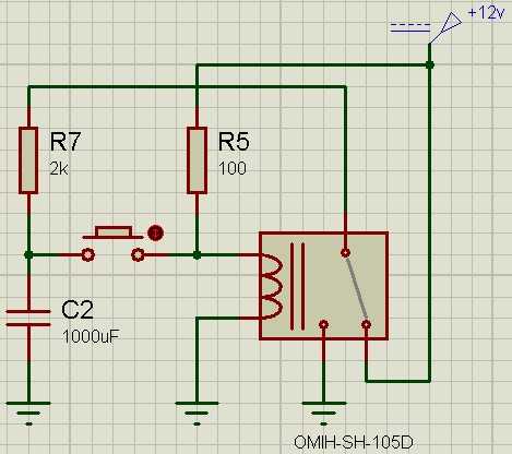 Схема реле кнопка