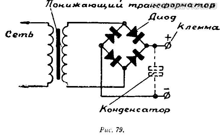 Схема однофазного диодного моста