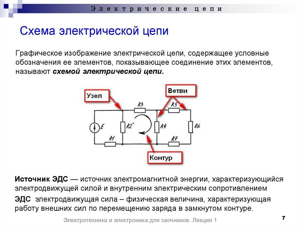 Изображение электрической цепи