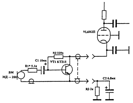 Микрофонный компрессор для трансивера схема