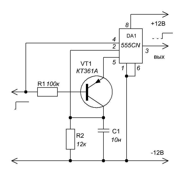 555 реле времени схема