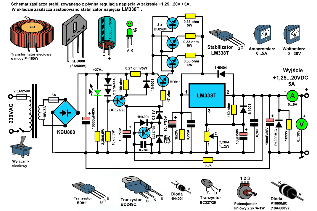 Lm338t характеристики схема подключения