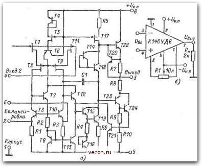 Микросхема к140уд2а схема включения