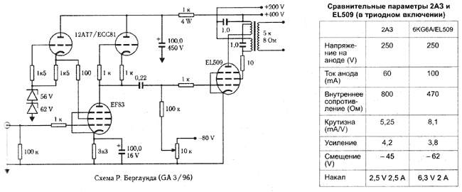 6п45с усилитель схема