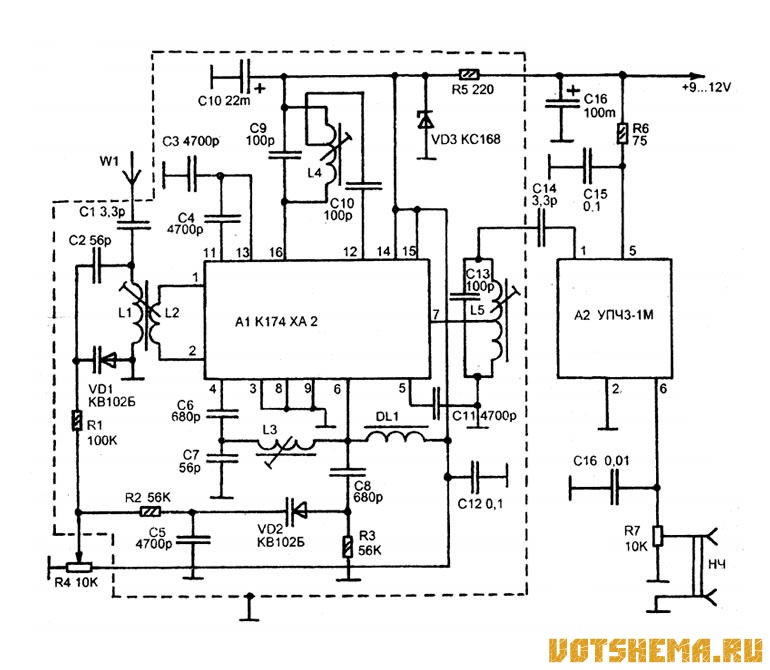 Упчз 2 схема кв приемника