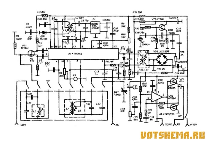 Приемник на 3 мгц схема на к174ха2