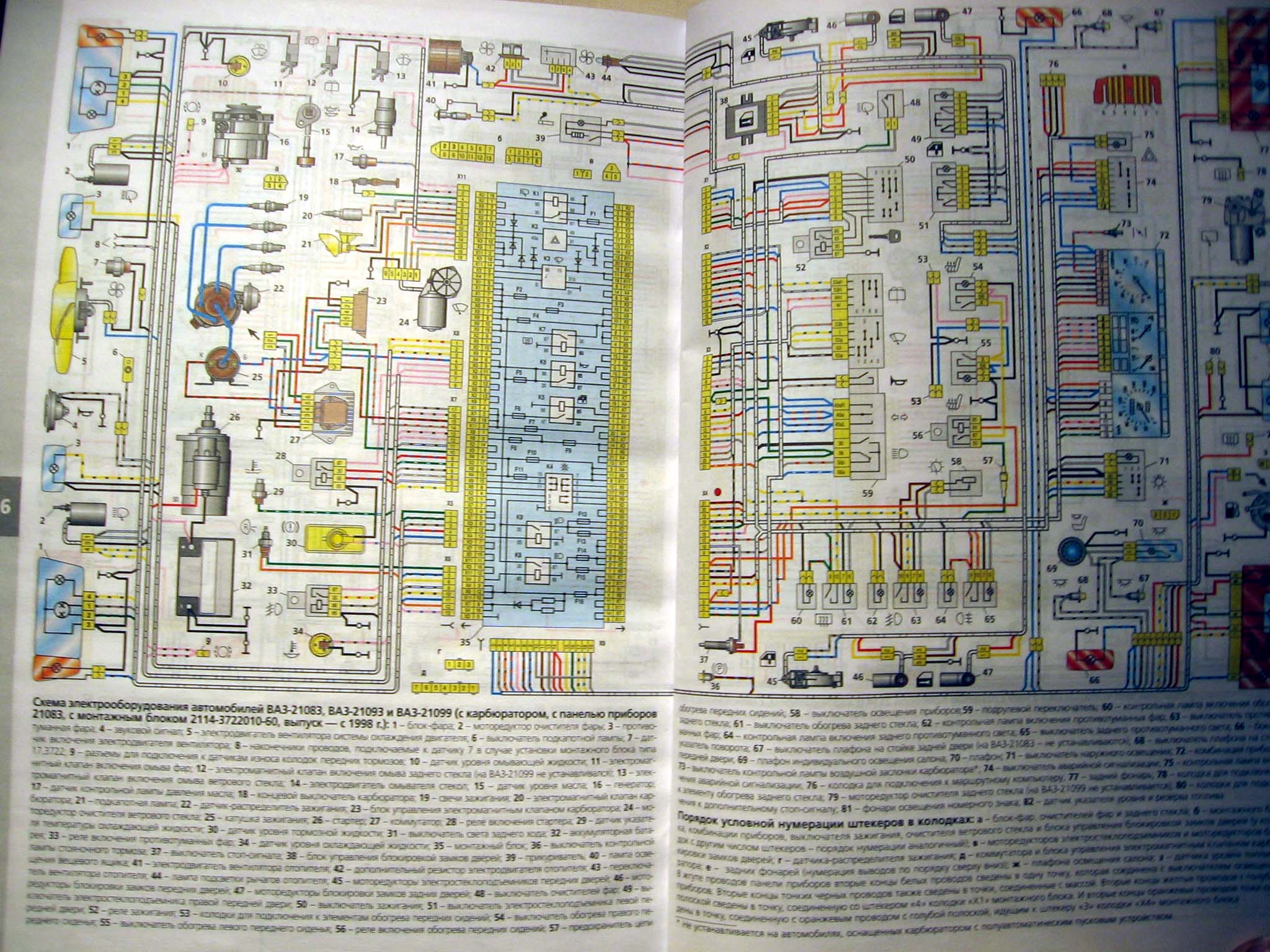 Проводка салонная ваз 2114 схема