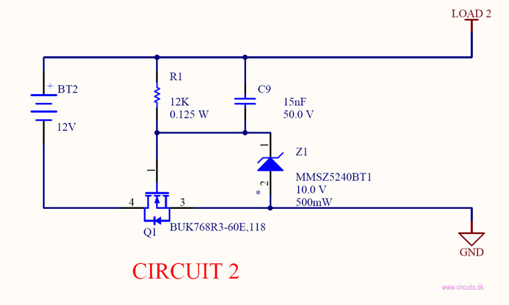 Revers battery protection using a simple diode