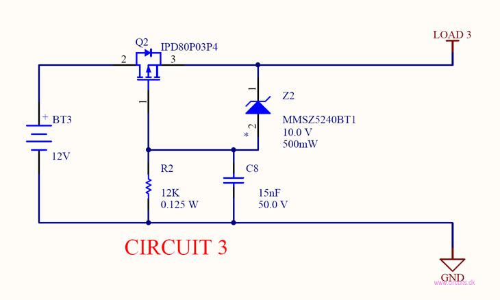 Revers battery protection using a simple diode