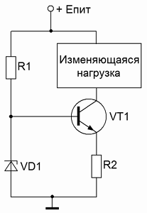 Стабилизатор тока с диодным смещением