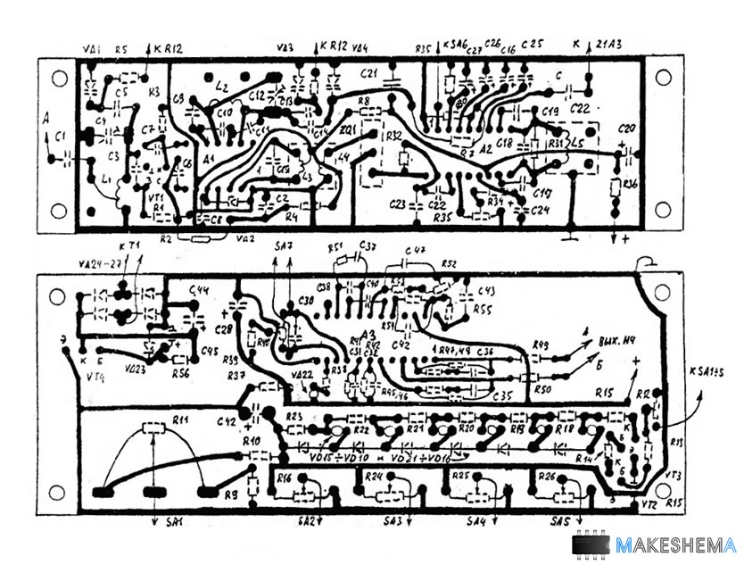 Схема принципиальная усилителя вега 50у 122с - 80 фото