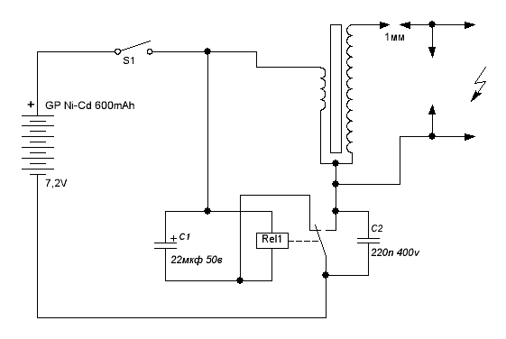 Электропастух из катушки зажигания и коммутатора схема