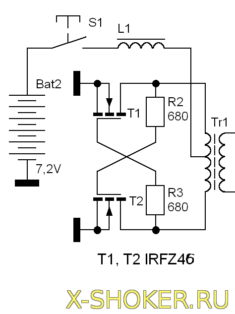 Двухтактный преобразователь схема