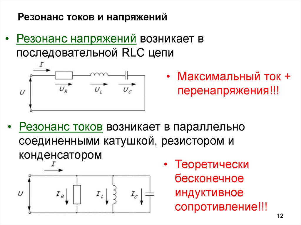 Схемы соединения элементов цепи переменного тока