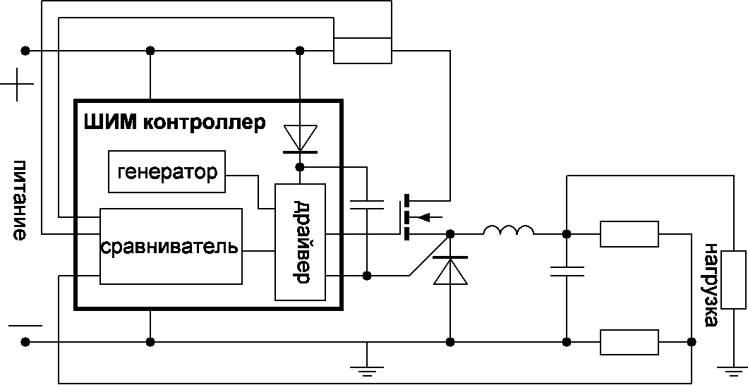 Схема подключения шим контроллера