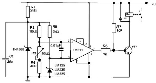 Lm335 схема включения