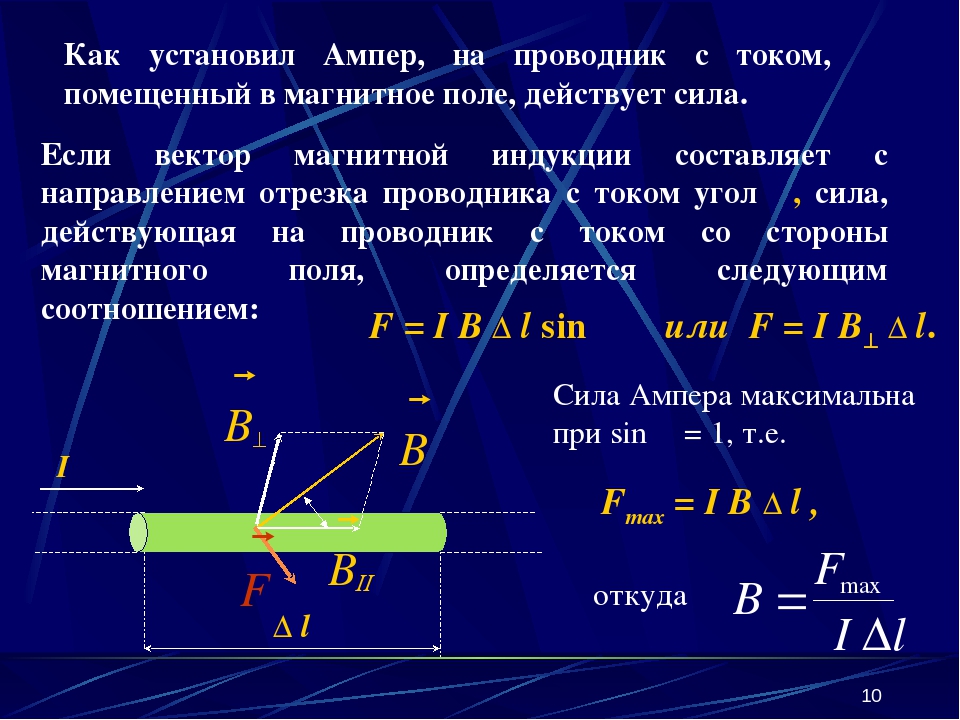 Перпендикулярно магнитному. Как найти индукцию магнитного поля с током. Сила Ампера формула со скоростью. Как найти магнитную индукцию через силу Ампера. Сила Ампера действующая на проводник с током направлена.