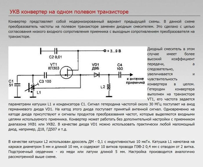 Св частоты. Схема конвертора УКВ В ФМ. Схема конвертера УКВ fm на транзисторах. Схемы конвертеров УКВ В ФМ на транзисторе. ФМ конвектор для УКВ приемника.