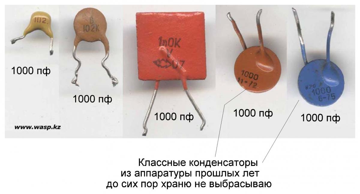 Пленочные конденсаторы маркировка таблица