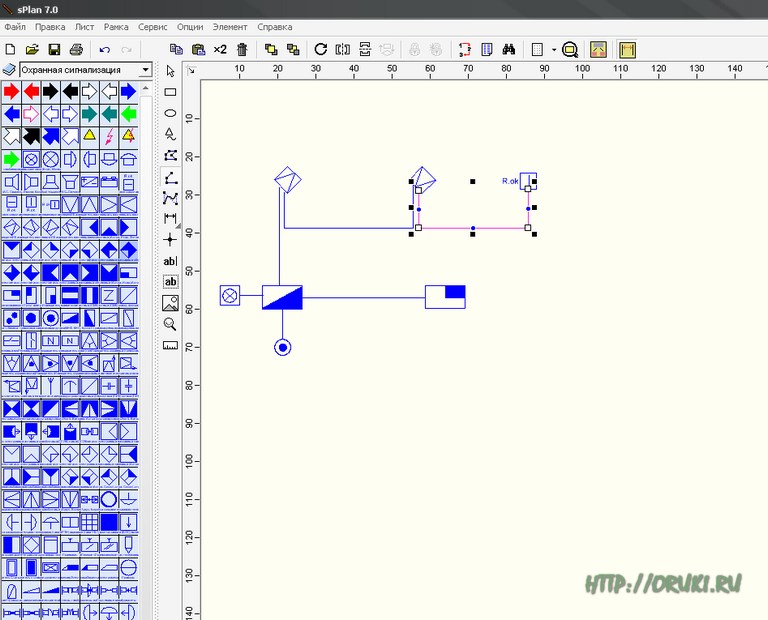 Как нарисовать схему в splan