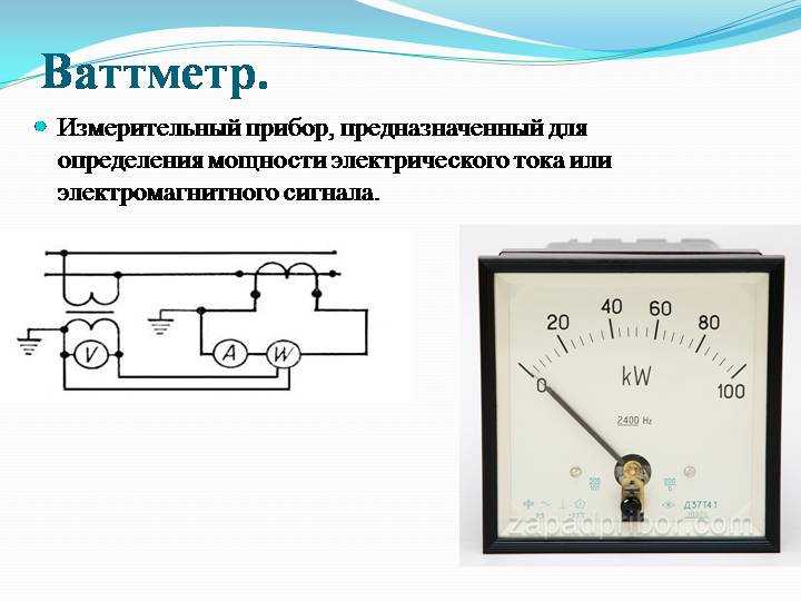 Схемы включения в электрическую цепь амперметра вольтметра ваттметра