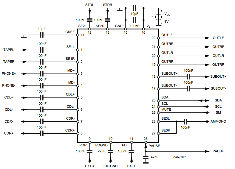 Tda1220b схема включения